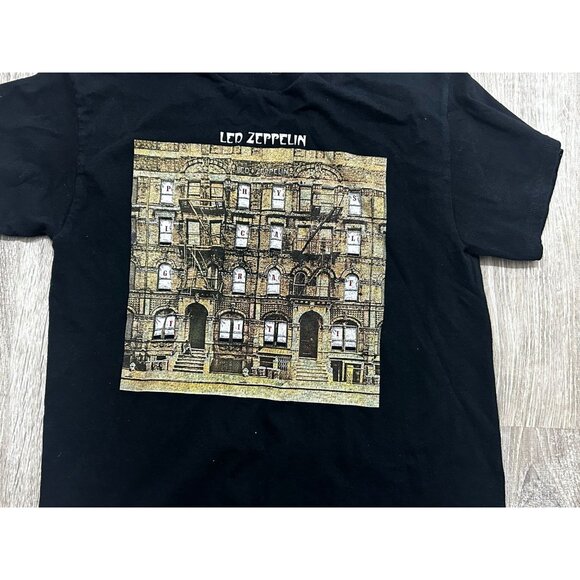 Led Zeppelin T-Shirt Men's Size Medium Crew Neck Graphic Pullover Black - Picture 3 of 8